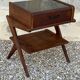 Table de chevet chêne vintage design années 50 60