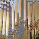 Chandelier in glass paste and tassels