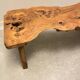 Raw wood coffee table