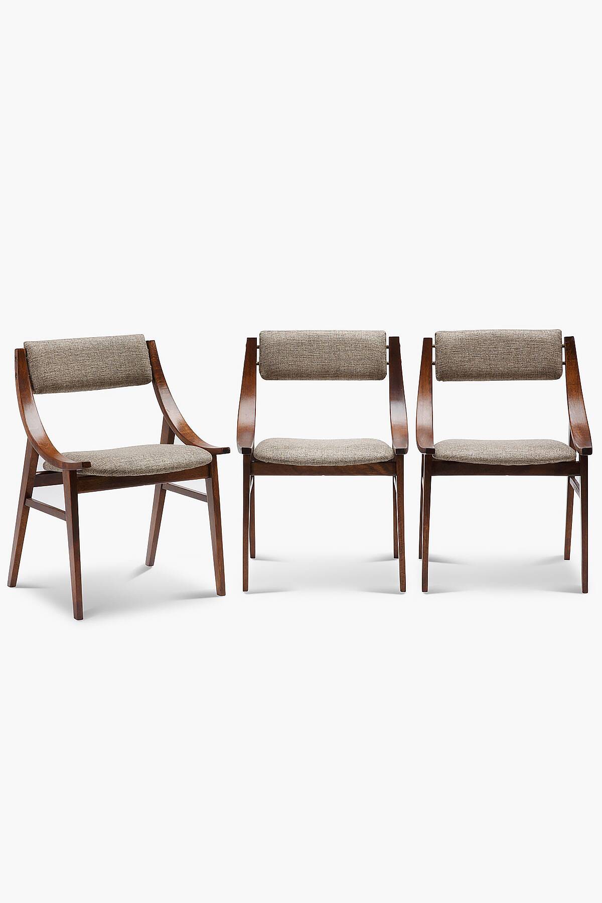 Set of 3 skoczek chairs from the 60s.