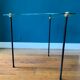 Set of trundle coffee tables in glass and brass