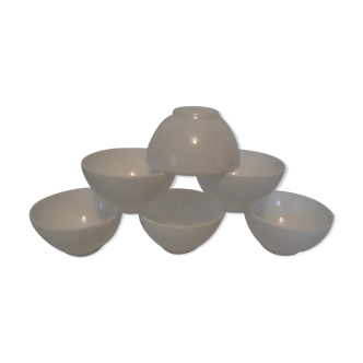 6 Arcopal white bowls