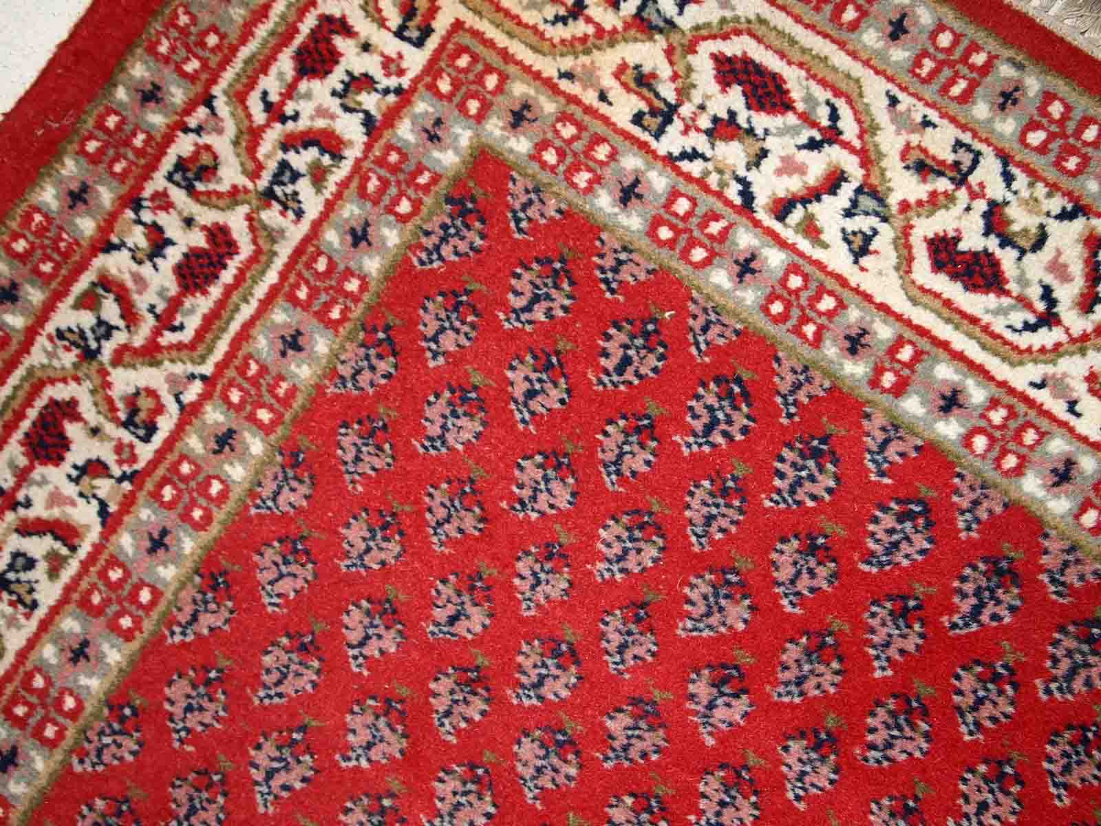 Vintage persian carpet seraband handmade 93cm x 162cm 1970s, 1c767