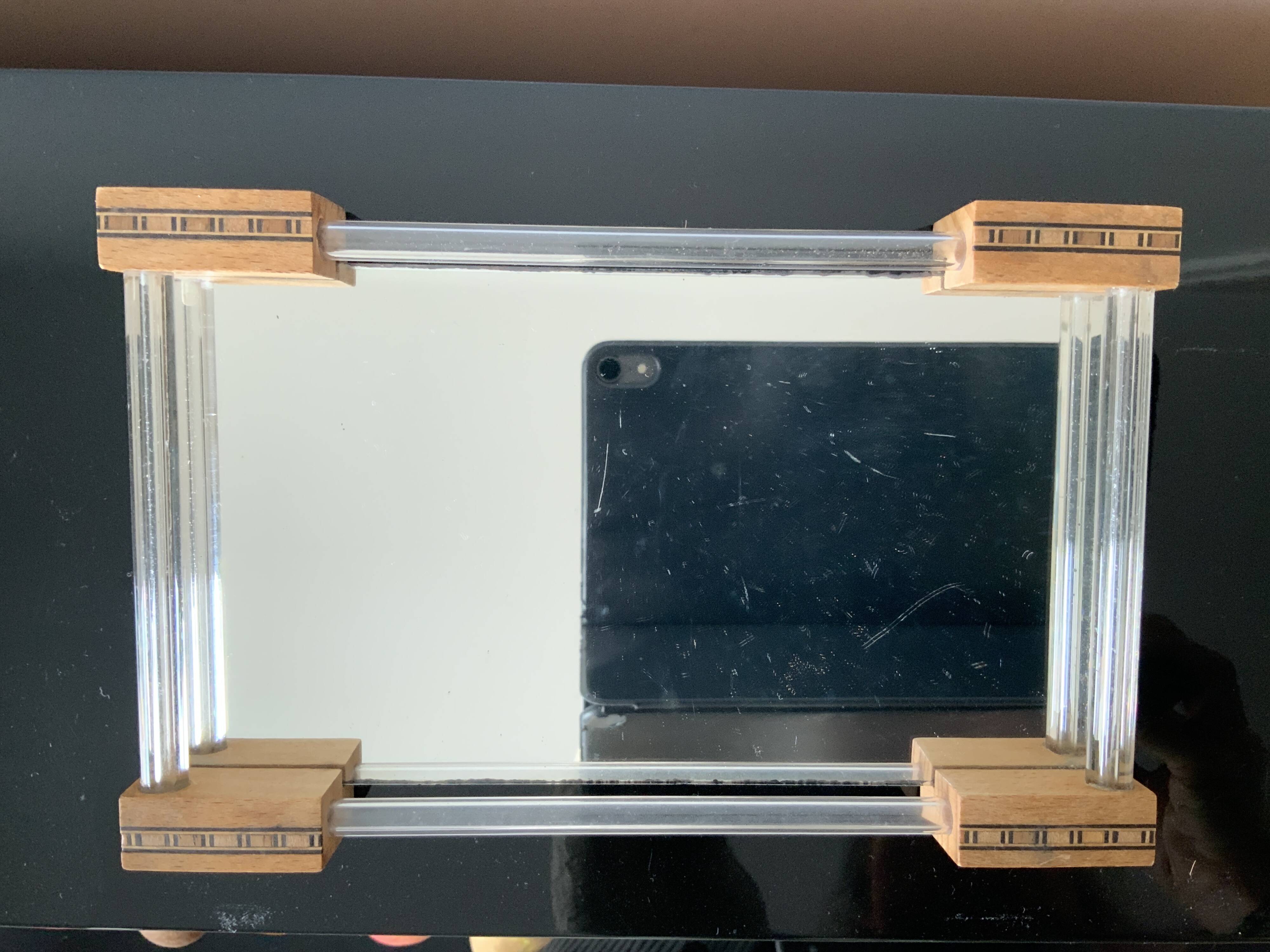 Small tray with mirror