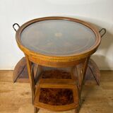 English tea table, with system, modular shelf and removable top, 1920