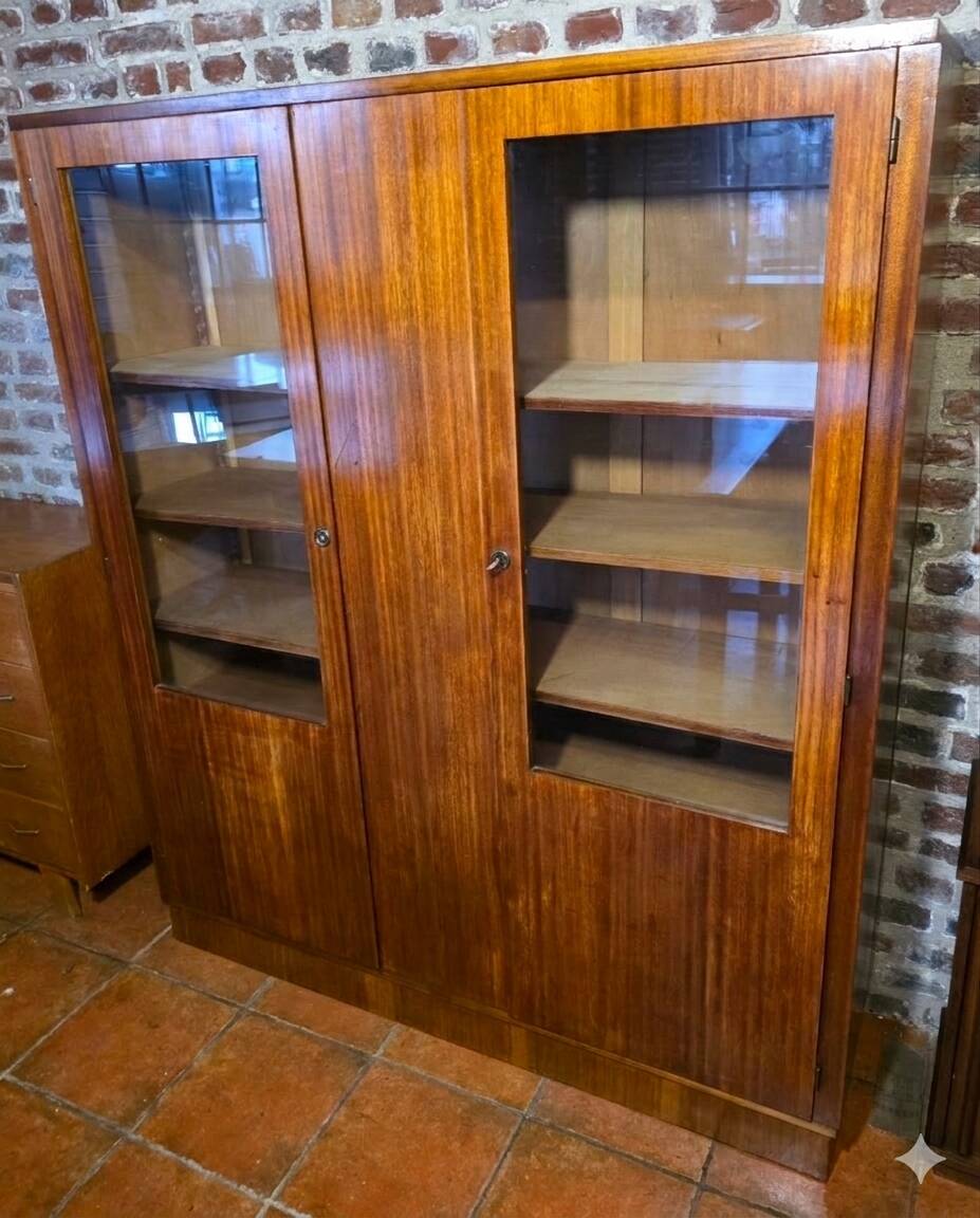 Art Deco mahogany library from the 1930s.