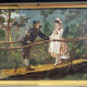 Oil on panel XIXth gallant scene