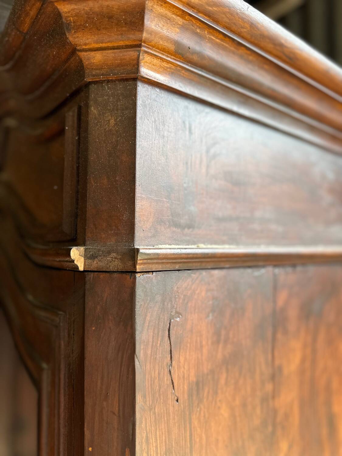 Old solid wood hosiery cabinet