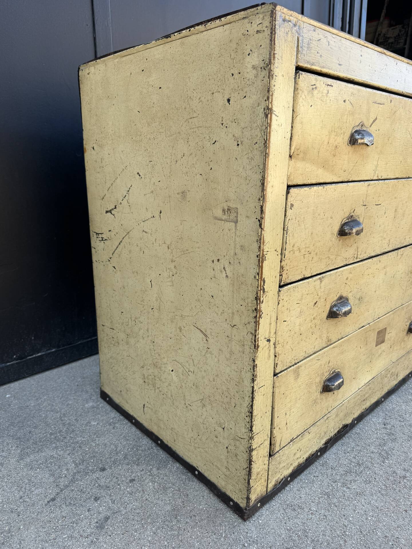 1940s iron and wood workshop furniture