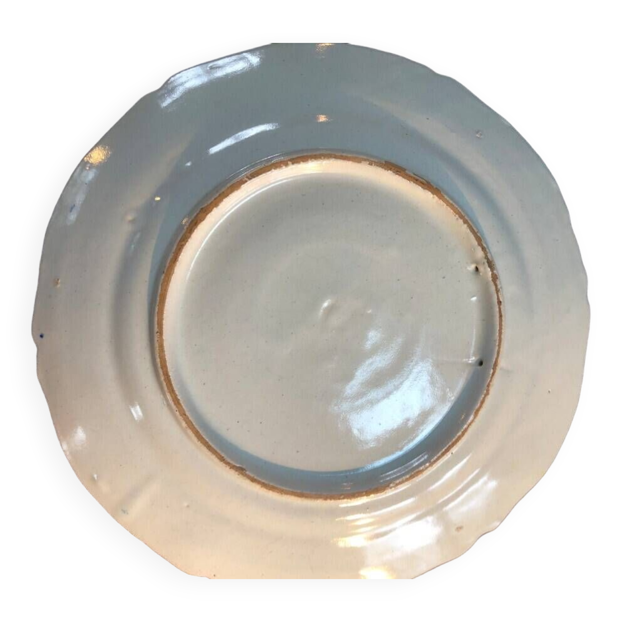 Decorative earthenware plate from Rouen 20th century