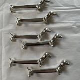 Vintage silver-plated dachshund knife rest