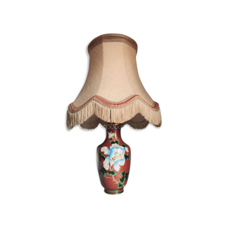 Enamel lamp cloisonnée drimmer vintage 56 cm h