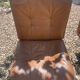 Pair of swivel armchairs in cognac leather – 1970s