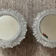 Pair of vintage sconces in molded glass 70s