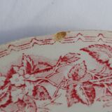 3 talking dessert plates earthenware from Gien the language of flowers n°', 5 and 6 diam 20 cm