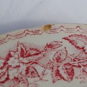 3 talking dessert plates earthenware from Gien the language of flowers n°', 5 and 6 diam 20 cm