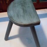 Black blue patina tripod stool
