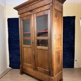 Empire period bookcase in blond walnut circa 1810