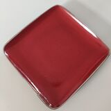 Red water pitcher and assorted plate