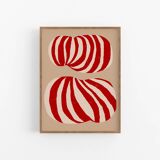 Abstract stripes giclee print, 50x70cm
