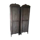 2 vintage cabinets 1 door
