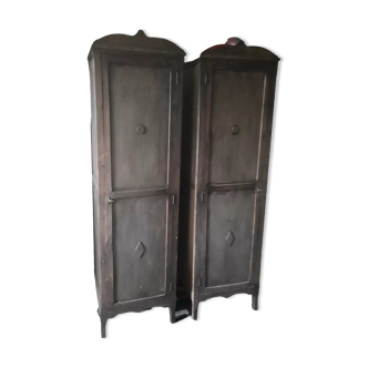 2 vintage cabinets 1 door
