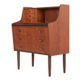 Mid-century teak bureau / secretary desk / Danish modern design / 1960s