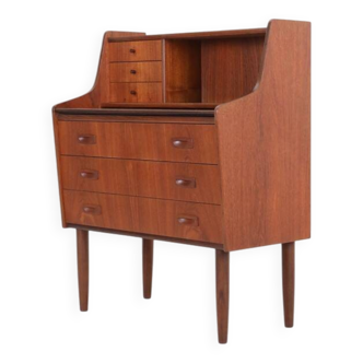 Mid-century teak bureau / secretary desk / Danish modern design / 1960s