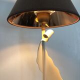 Large white wrought iron lamp