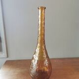 Italian vintage dented amber decanter