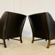 Fauteuils en cuir et palissandre de Fredrik Kayser des années 50 – cuir marron