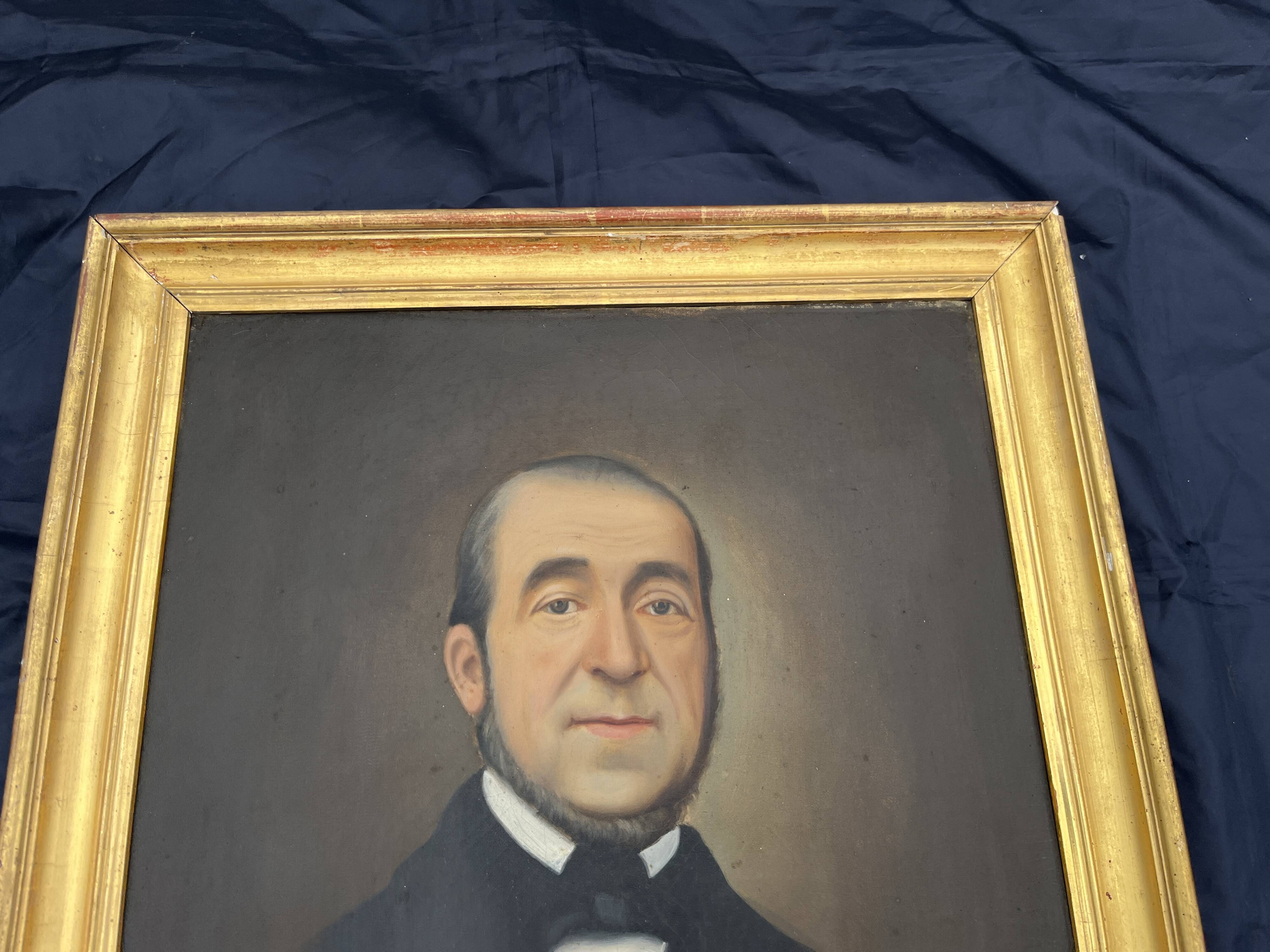 Painting Portrait of a Man – attributed to Basile Lemeunier (1852-1922), dated 18