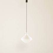 Italian mid century modern opaline glass pedant lamp, 1970s