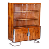 Czech Art Deco Walnut Bookcase from Vichr a Spol, 1930s