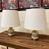 Pair of ceramic lamps "1950s scandinavian design".