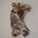 Male torso sculpture by patinated casting, signed to be identified.