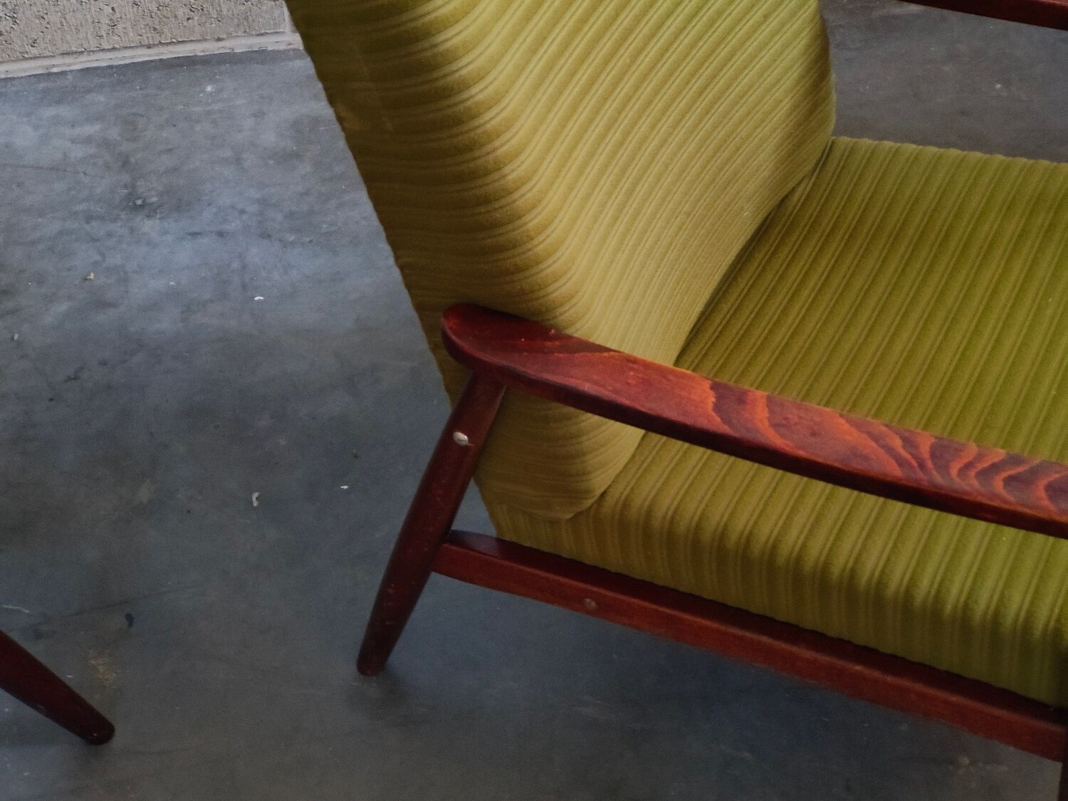 Pair of armchairs Olive Green by Jiri Jiroutek 1960