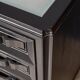 Antique 20thc italian ebonised chest of drawers with display top c.1930