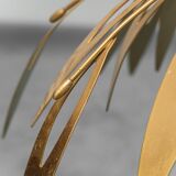 Lampadaire en laiton en forme de fleur des années 70 vintage modernariato