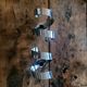 Pair of 70s chrome metal wall lights