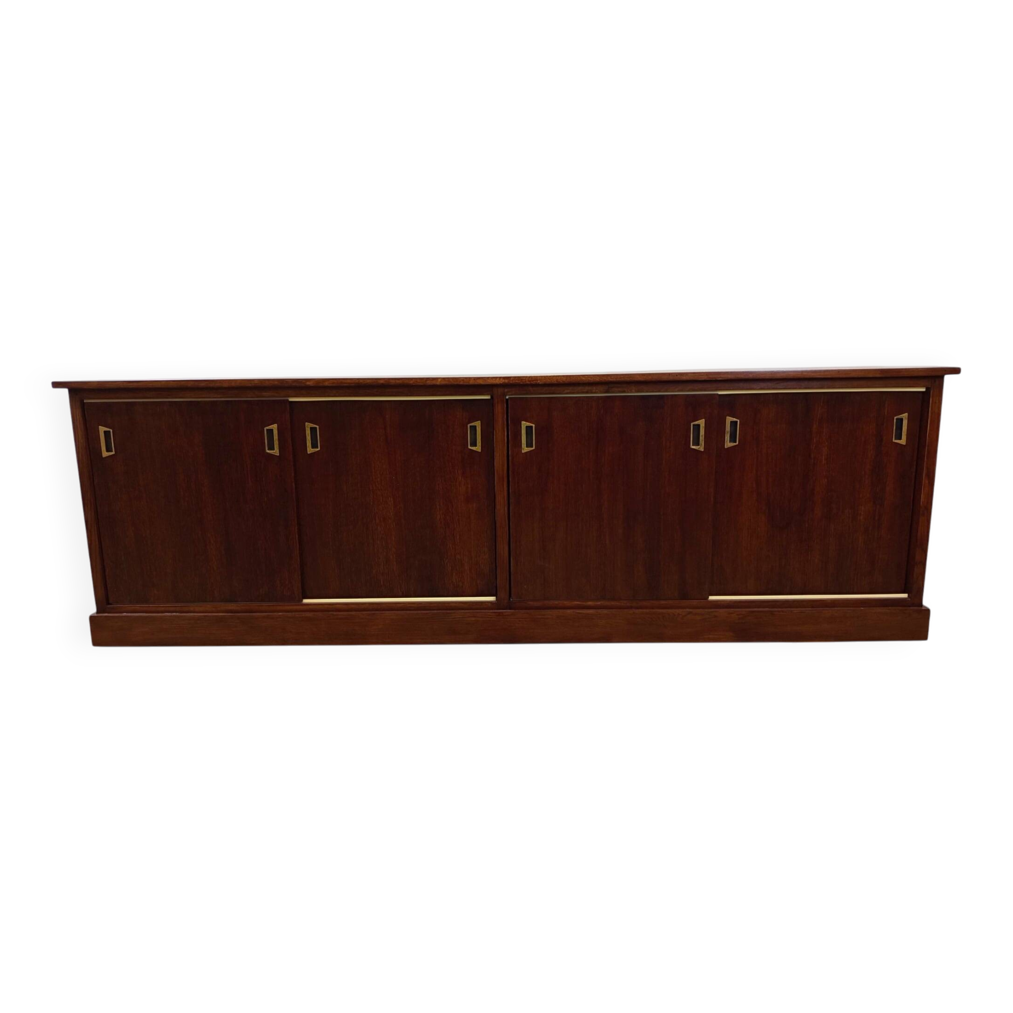 Large double-sided modernist sideboard in oak – 250 cm