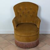 Velvet frog armchair