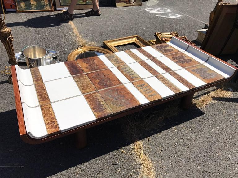 Coffee table ceramic Roger Capron, 60 years.