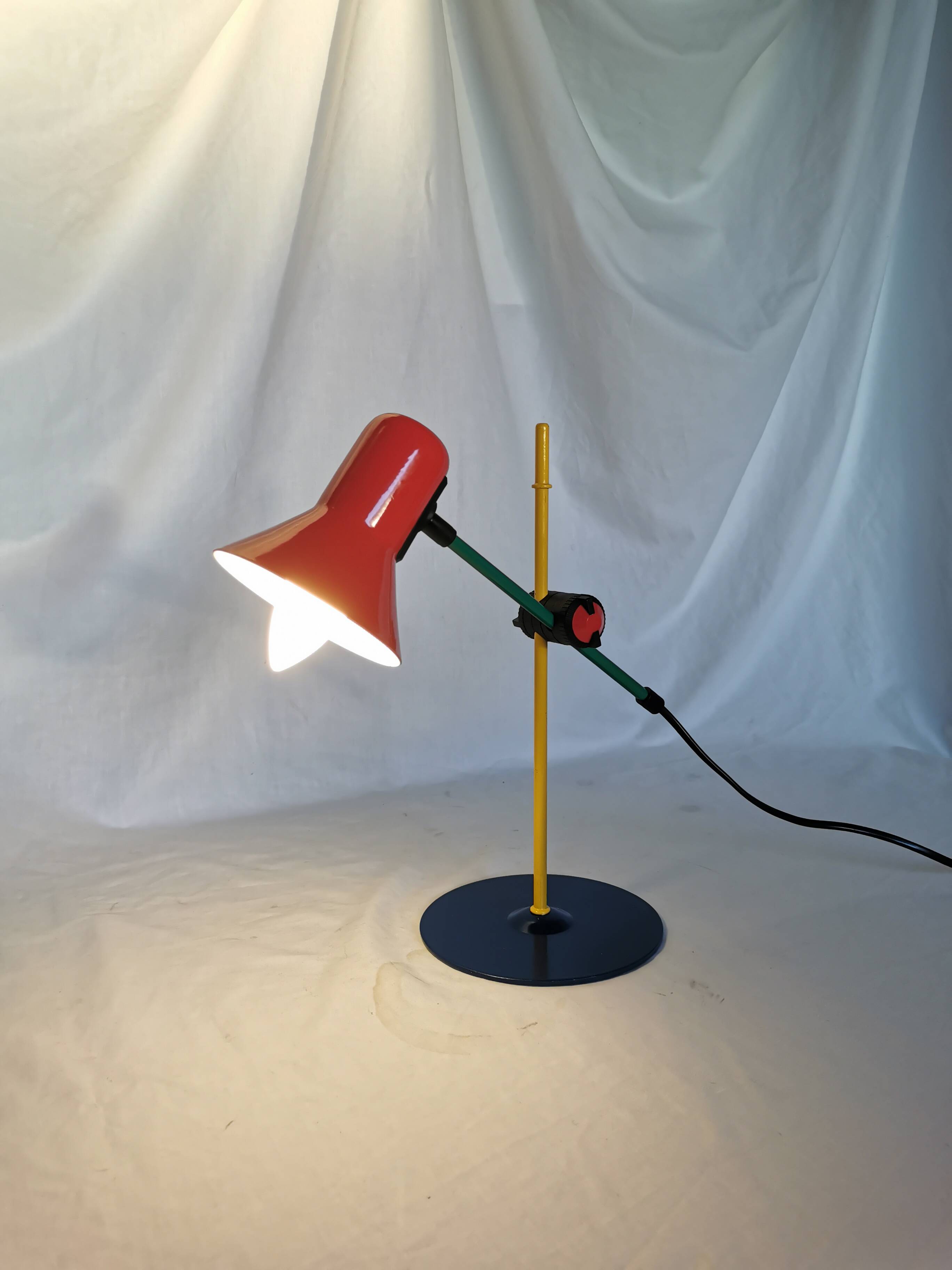 Lampe articulée postmoderne Veneta Lumi, Italie, 1980