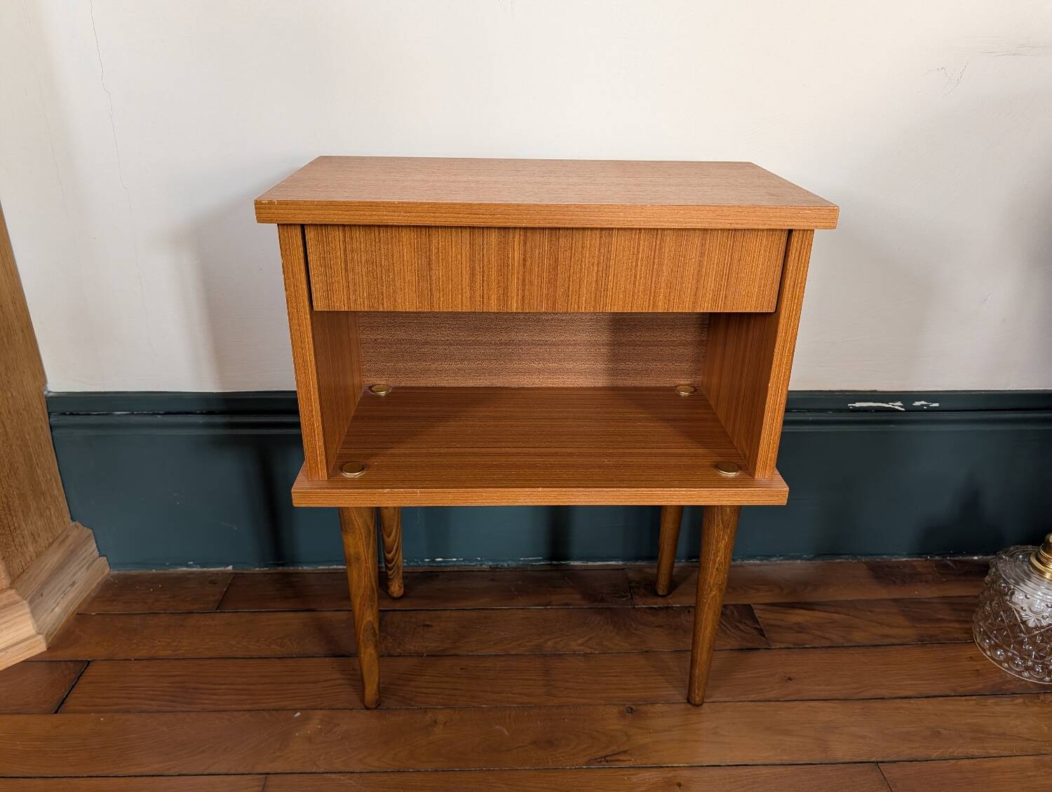 70s Scandi Icon: Architectural & Functional Nightstand