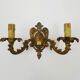 Old bronze wall lamp with 2 candles, years 50/60