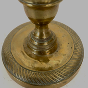 Pair of Louis XVI style candlesticks in chiseled and gilded bronze - XIXth century
