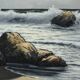 Grande Huile sur Toile Marine signée F. Carbu – XXe