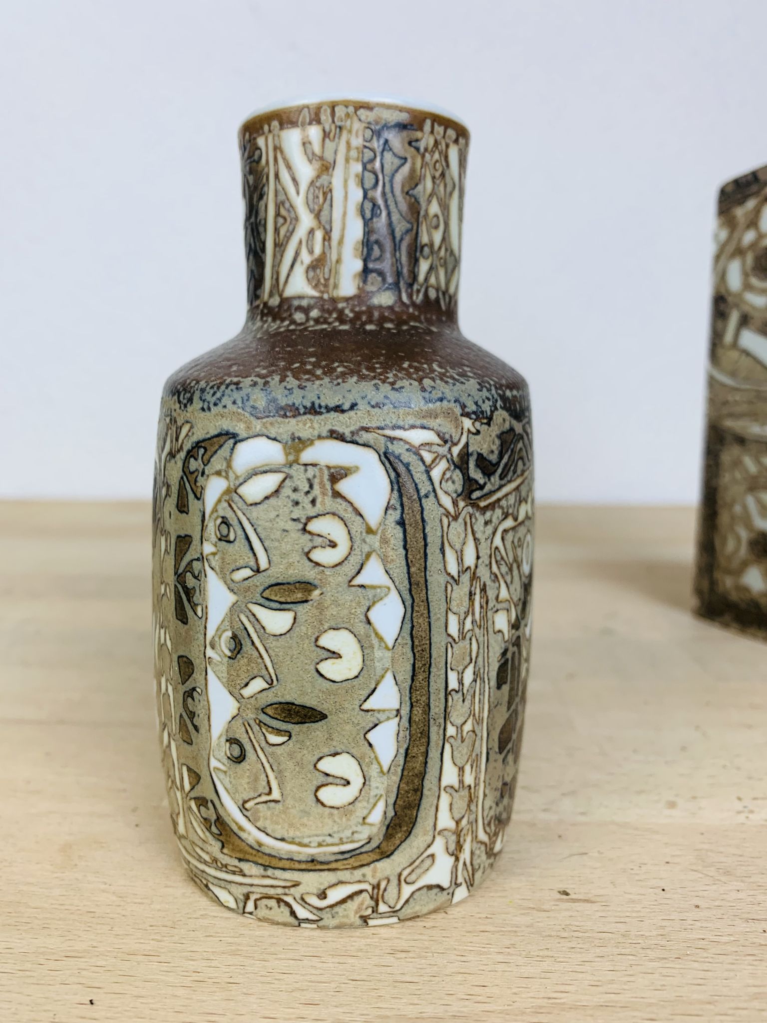 Pair of Royal Copenhagen Fajance vases by Nils Thorsson