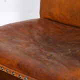 Vintage leather armchair of Danish design